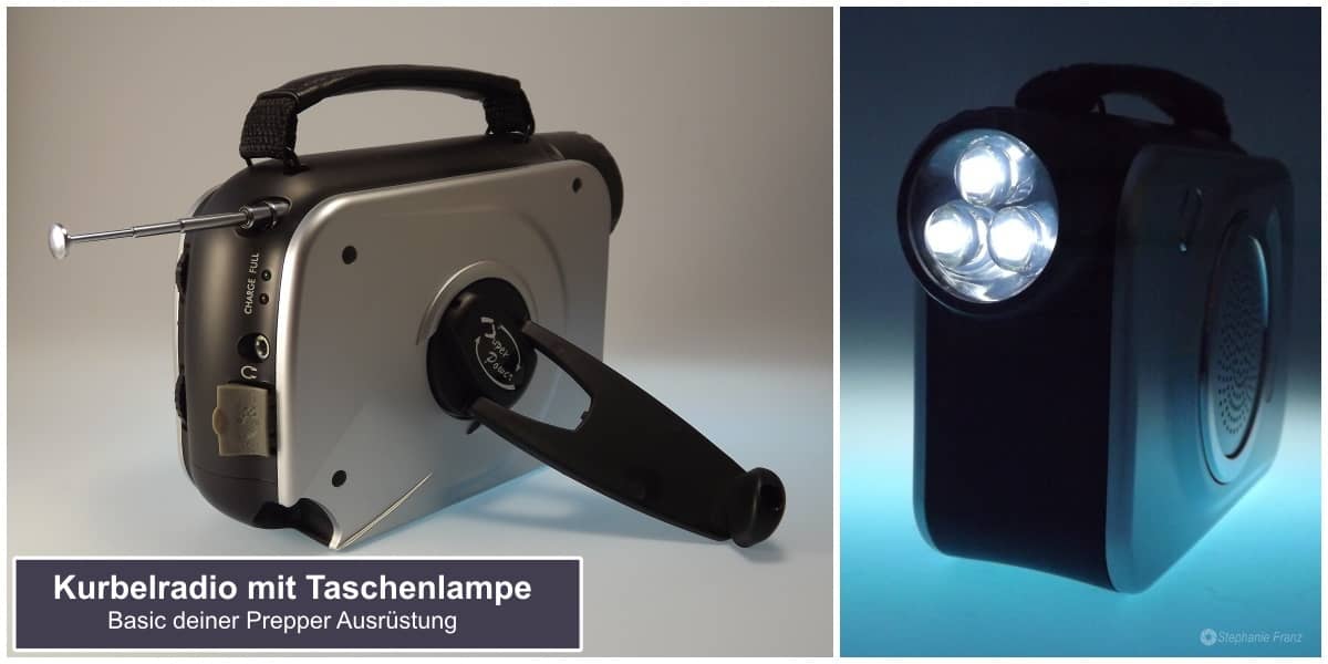 Robustes Kurbelradio mit Taschenlampe für deine Prepper Ausrüstung